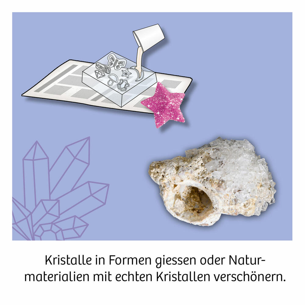KOSMOS Fun Science Kristall-Wunder, Kristallfiguren, Experimentierset, ab 8 Jahren, 654368