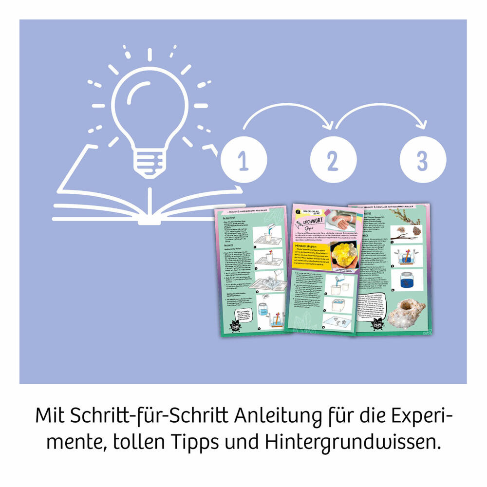 KOSMOS Fun Science Kristall-Wunder, Kristallfiguren, Experimentierset, ab 8 Jahren, 654368