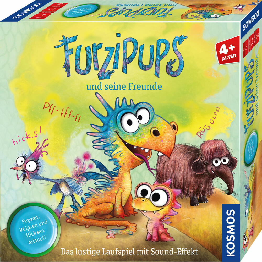 KOSMOS Furzipups und seine Freunde, Würfel-Laufspiel, Brettspiel, Kinderspiel, ab 4 Jahren, 686192