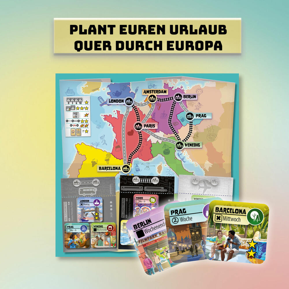 KOSMOS Happy Holiday, Taktikspiel, Strategiespiel, Gesellschaftsspiel, ab 10 Jahren, 686604