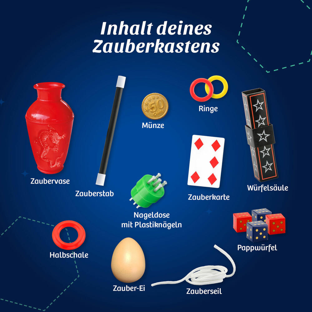 KOSMOS Magic Fun, Zauberkasten, Zaubern, Tricks, Zaubertricks, ab 8 Jahren, 694340