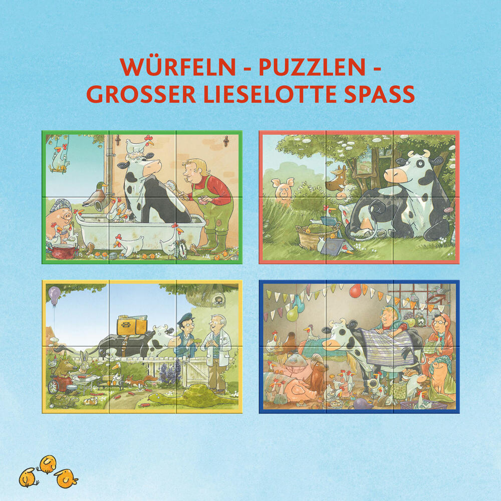 KOSMOS Ein Tag mit Lieselotte, Puzzle-Spiel, Würfelspiel, Kinderspiel, ab 4 Jahren, 712792