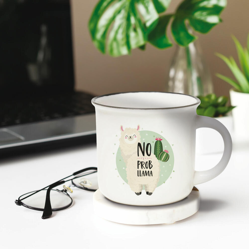 Legami Cup-Puccino Mug Llama, Kaffeetasse, Tasse, Becher, New Bone China, 350 ml, CUP0016