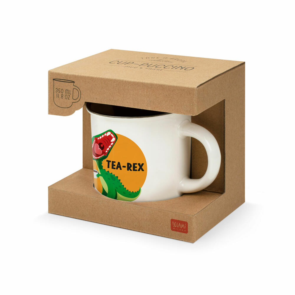 Legami Cup-Puccino Mug Dino, Kaffeetasse, Tasse, Becher, New Bone China, 350 ml, CUP0021