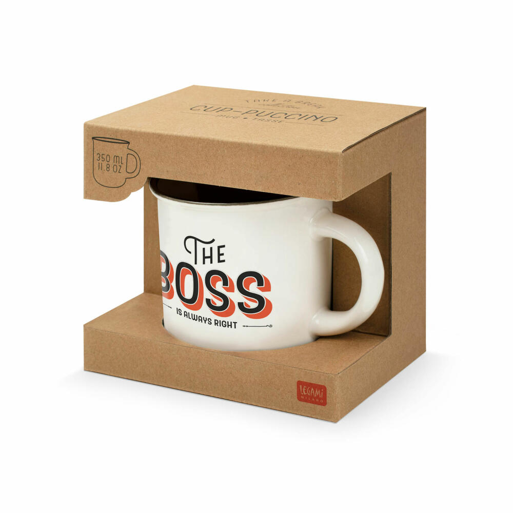 Legami Cup-Puccino Mug Boss, Kaffeetasse, Tasse, Becher, New Bone China, 350 ml, CUP0023