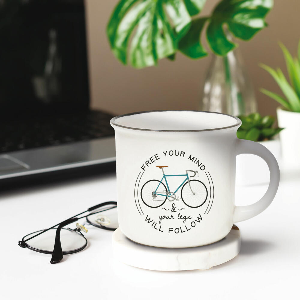 Legami Cup-Puccino Mug Bike Lover, Kaffeetasse, Tasse, Becher, New Bone China, 350 ml, CUP0024