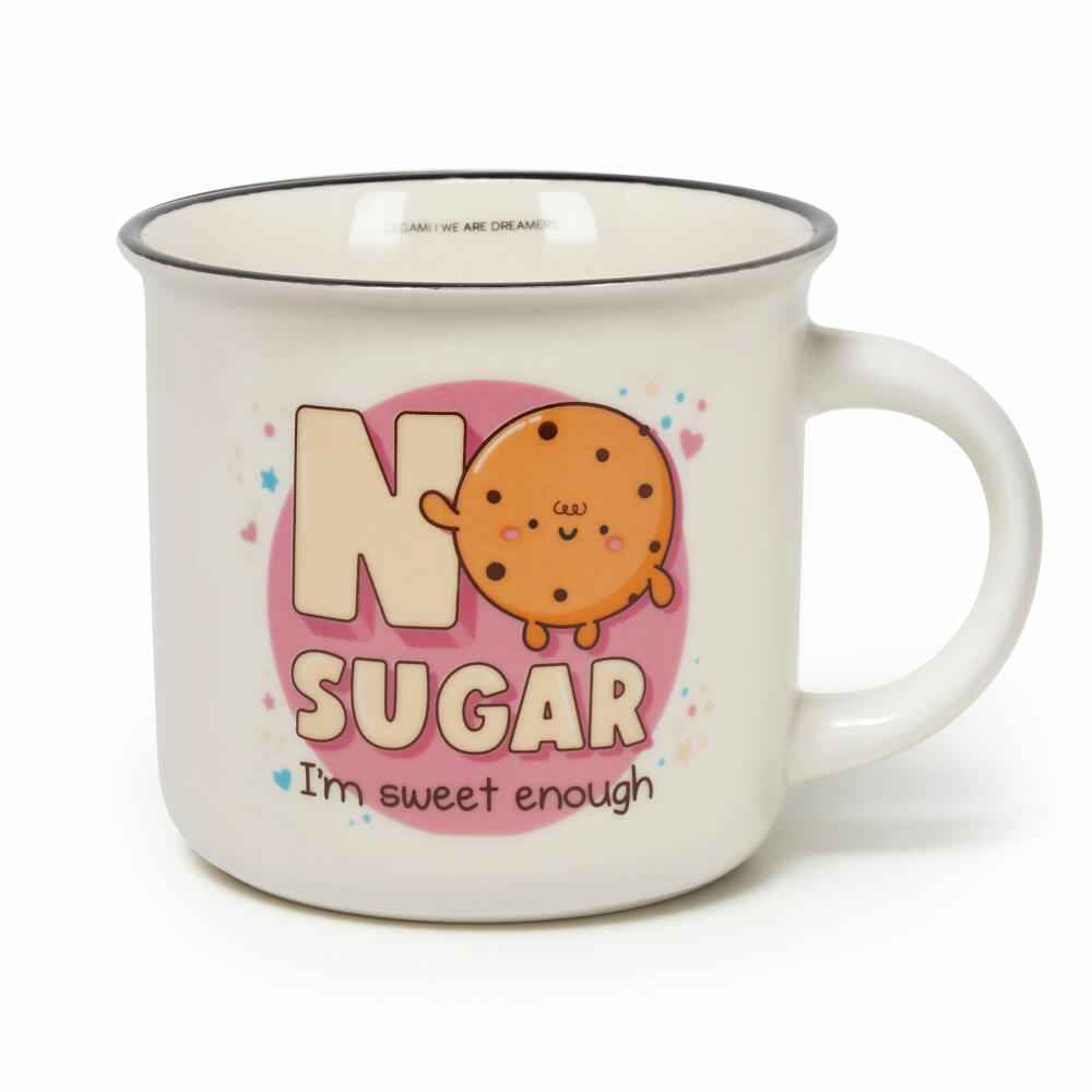 Legami Cup-Puccino Mug No Sugar, Kaffeetasse, Tasse, Becher, New Bone China, 350 ml, CUP0067