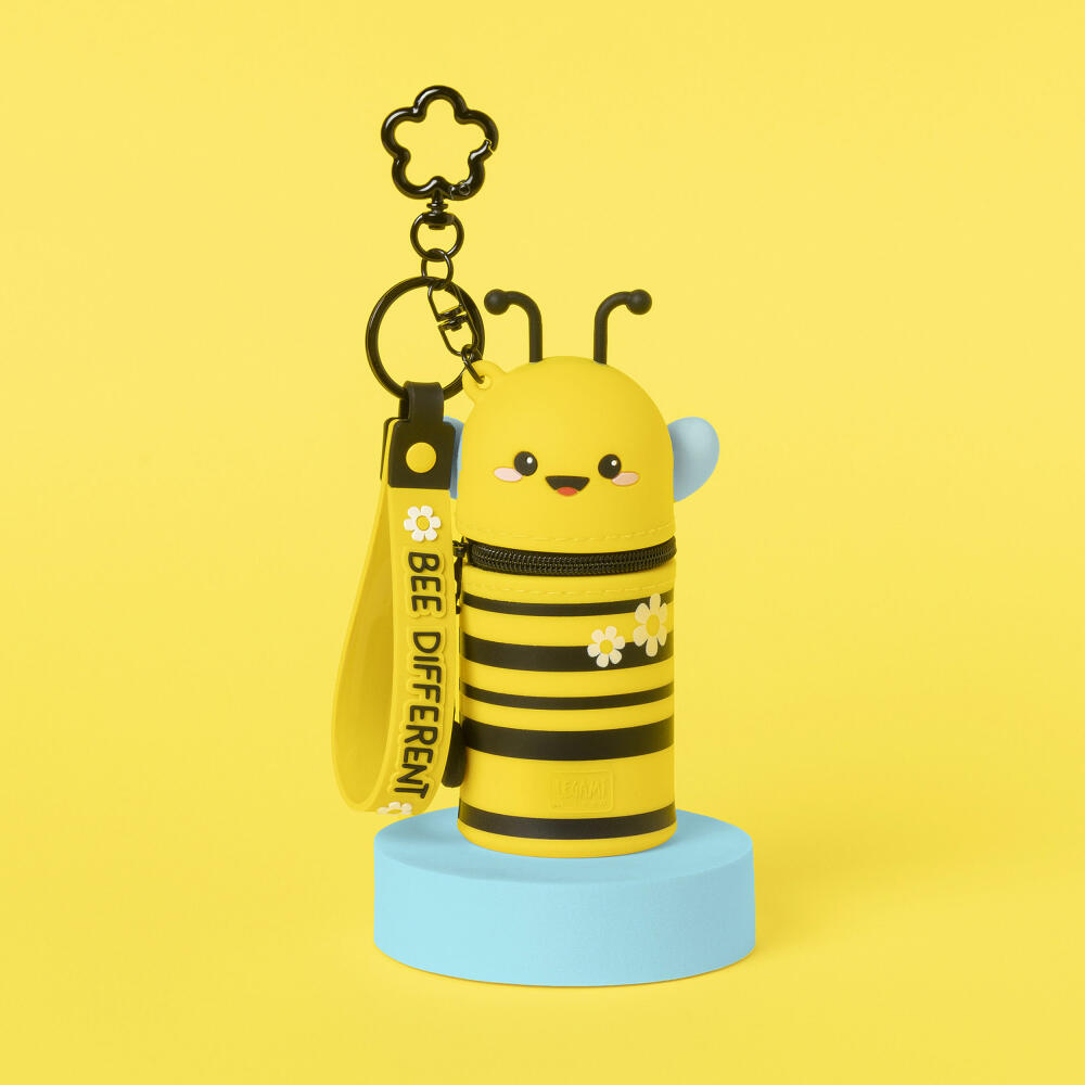 Legami Mini Kawaii Coin Purse With Key Ring Bee, Schlüsselanhänger, Münztasche, MKAW0005