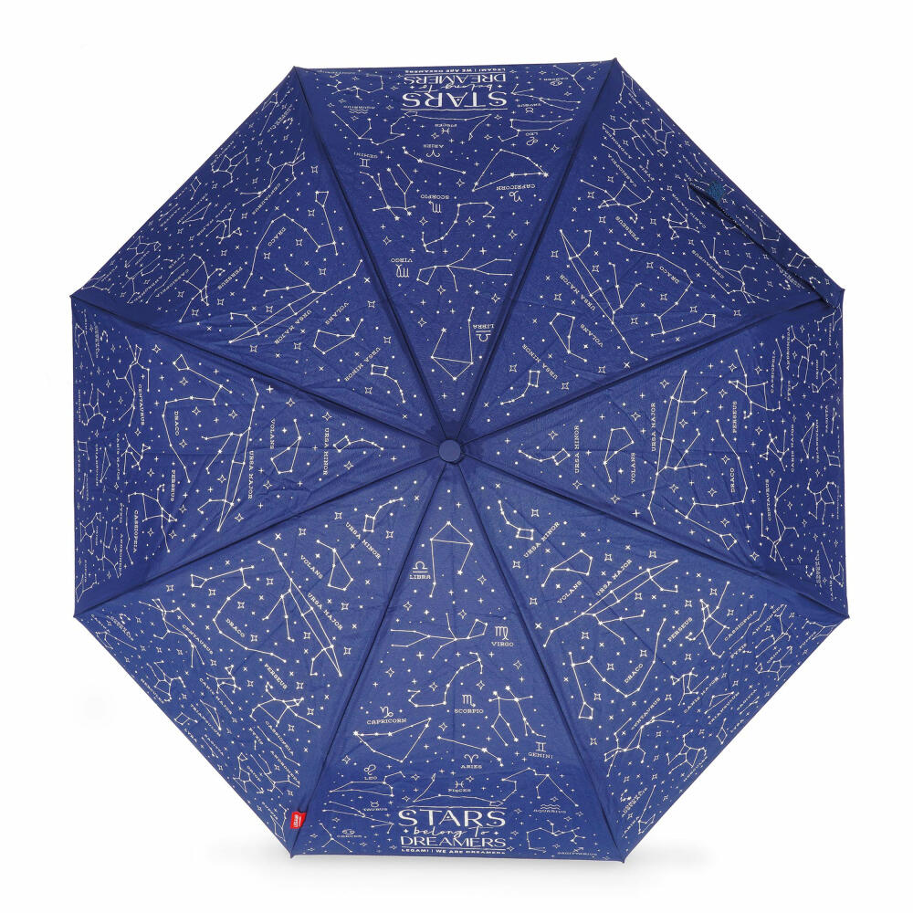 Legami Folding Umbrella - Stars - Manual, Regenschirm, Taschenschirm, Schirm, UMB0005