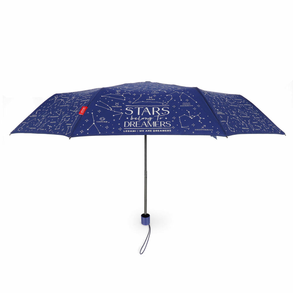 Legami Folding Umbrella - Stars - Manual, Regenschirm, Taschenschirm, Schirm, UMB0005