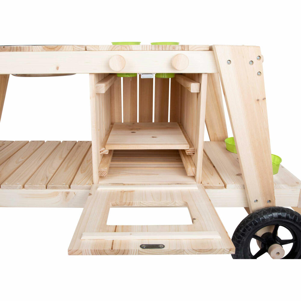 Legler Small Foot Matschküche, Outdoorspielzeug, Holzspielzeug, ab 3 Jahre, Holz, 11665