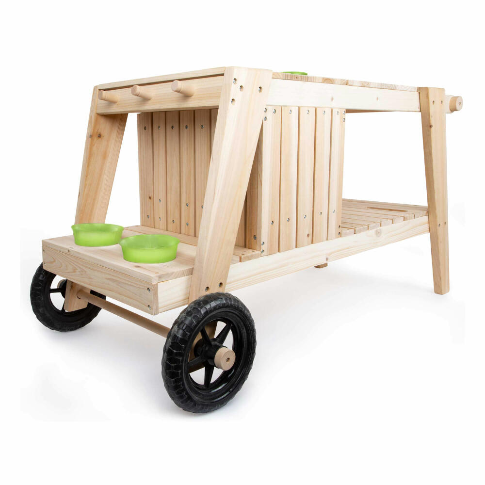 Legler Small Foot Matschküche, Outdoorspielzeug, Holzspielzeug, ab 3 Jahre, Holz, 11665