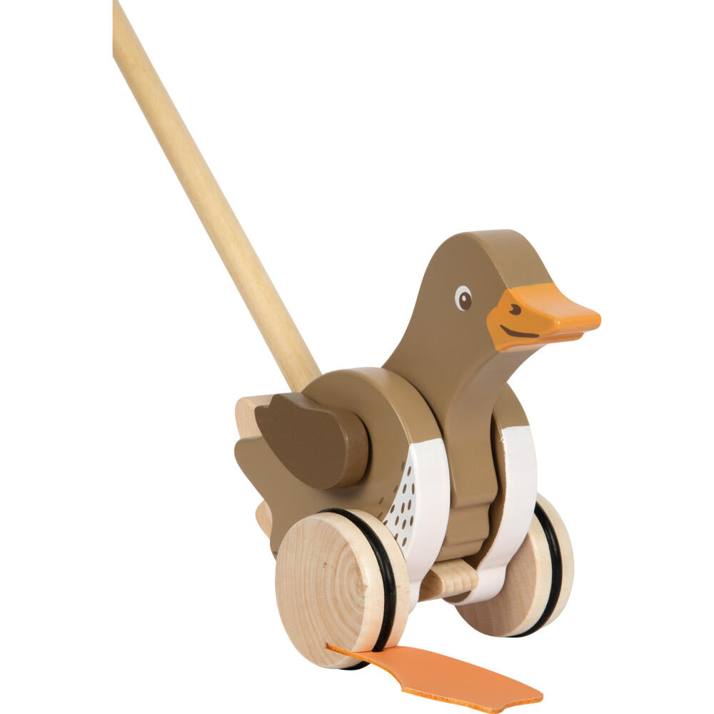 Legler Small Foot Schiebetier Ente mit beweglichem Kopf, Schiebespielzeug, ab 18 Monate, Holz, 12493