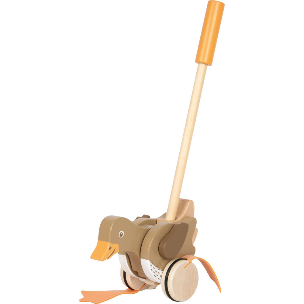 Legler Small Foot Schiebetier Ente mit beweglichem Kopf, Schiebespielzeug, ab 18 Monate, Holz, 12493