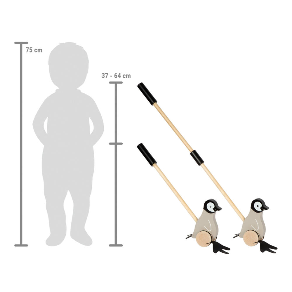 Legler Small Foot Schiebetier Pinguin, Schiebespielzeug, ab 18 Monate, Holz, 12494