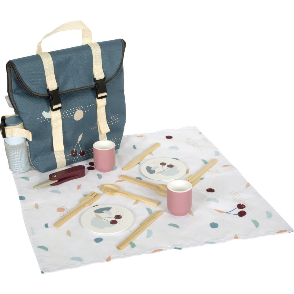 Legler Small Foot Picknickrucksack Tasty, Rollenspielzeug, ab 3 Jahre, Holz / Stoff, 12539