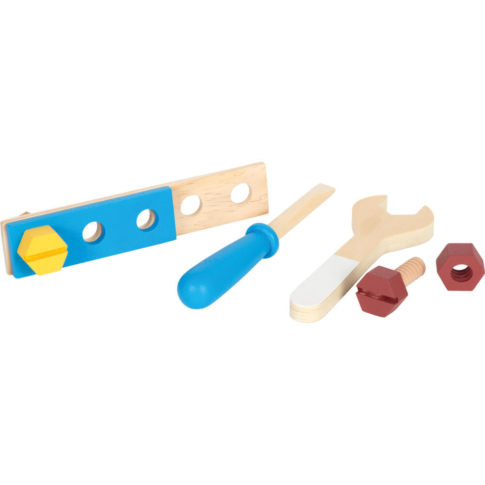 Legler Small Foot Werkzeugkasten und Werkbank Workshop, Kinderwerkbank, ab 3 Jahre, Holz, 12557