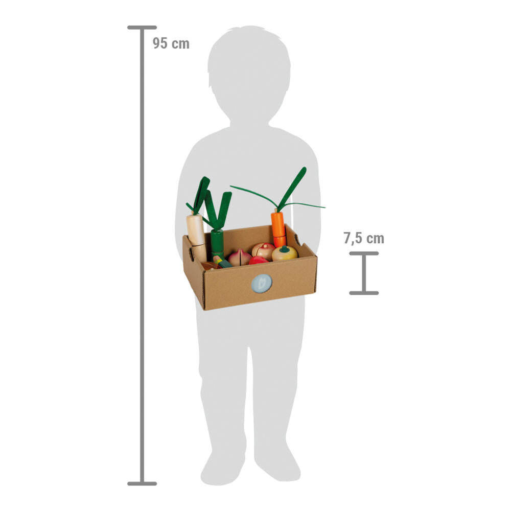 Legler Small Foot Schneide-Set Obst und Gemüse fresh, Rollenspielzeug, ab 24 Monate, Holz, Bunt, 12563