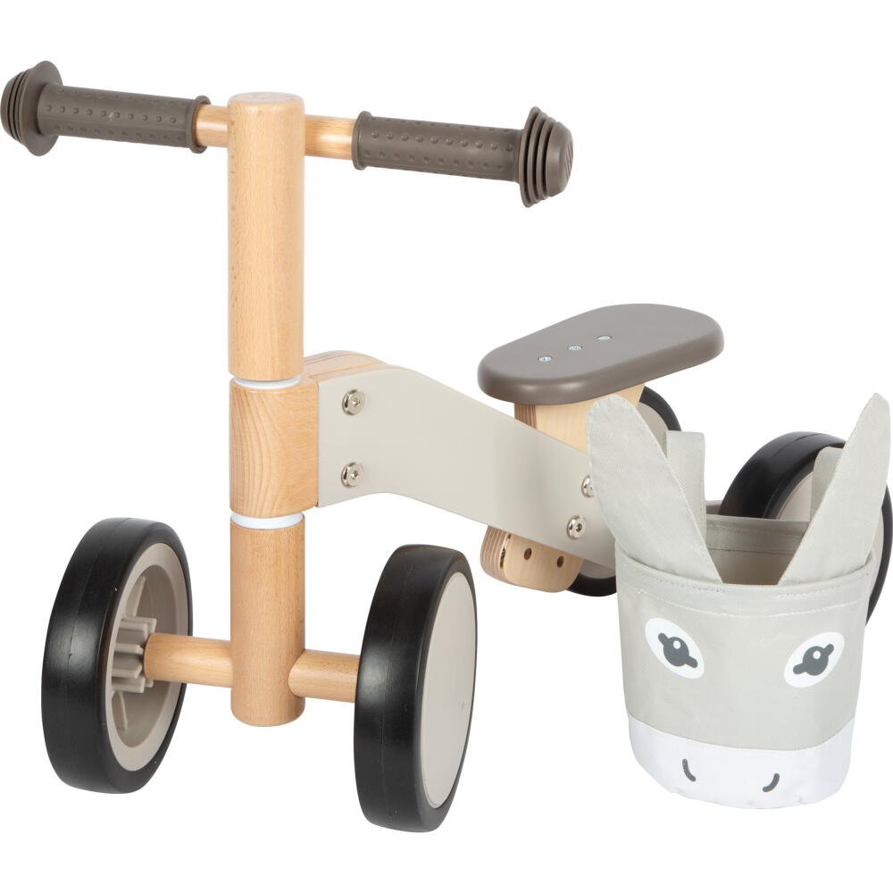 Legler Small Foot Rutscher Esel, Dreirad, Holzspielzeug, ab 12 Monate, Holz, Grau, 12599