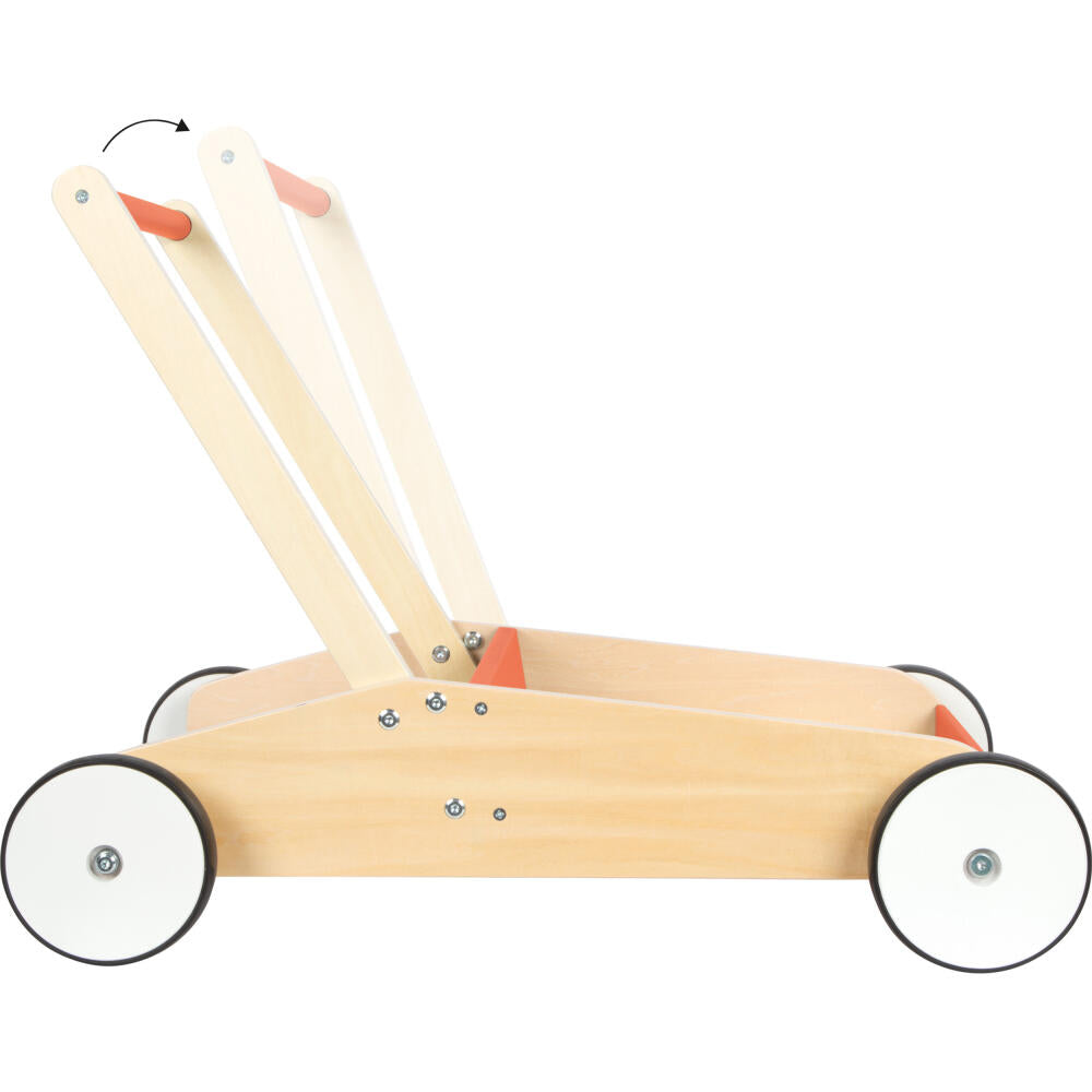 Legler Small Foot Lauflernwagen Kupferrot, Lauflernhilfe, ab 12 Monate, Holz, Kupferrot, 12610