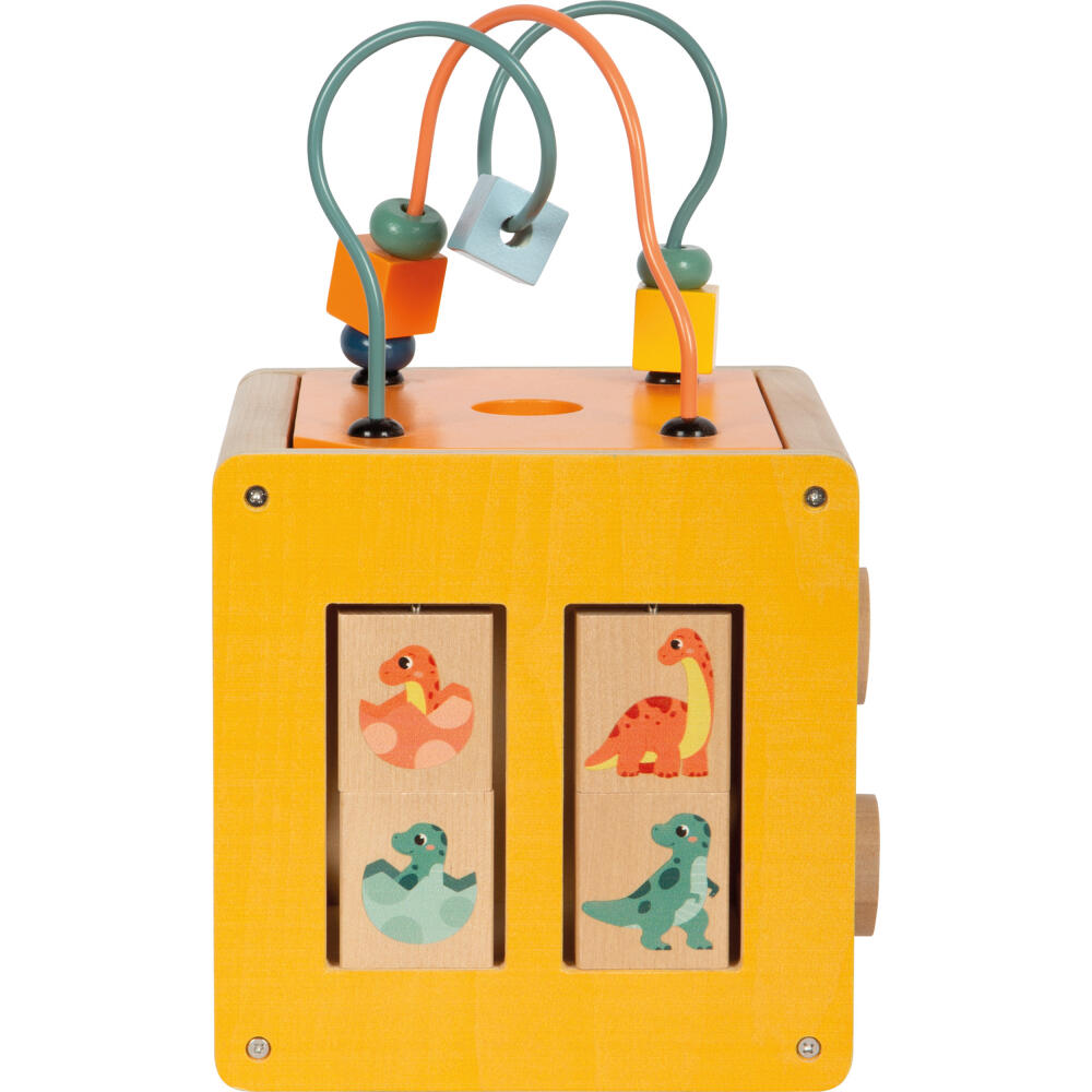 Legler Small Foot Motorikwürfel Dino, Lernspielzeug, ab 12 Monate, Holz, Bunt, 12618