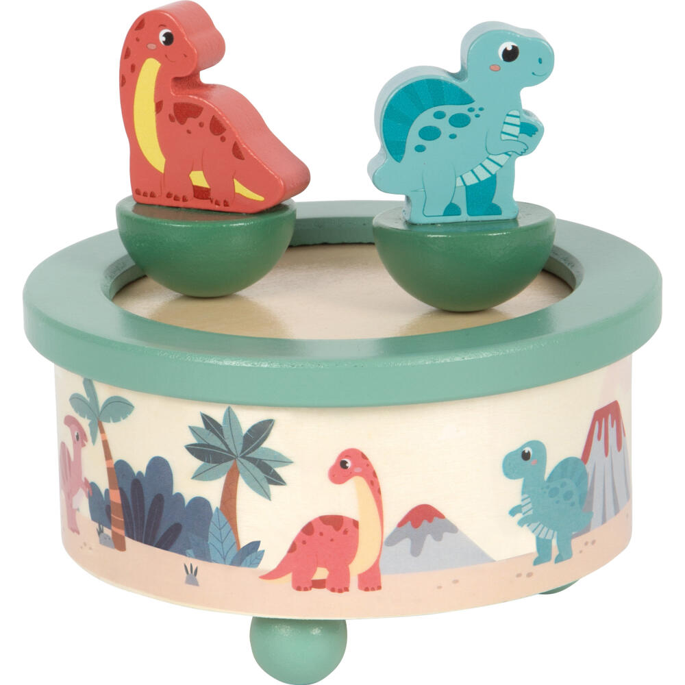 Legler Small Foot Spieluhr Dino, Spieldose, Holzspielzeug, ab 3 Jahre, Holz, Bunt, 12628