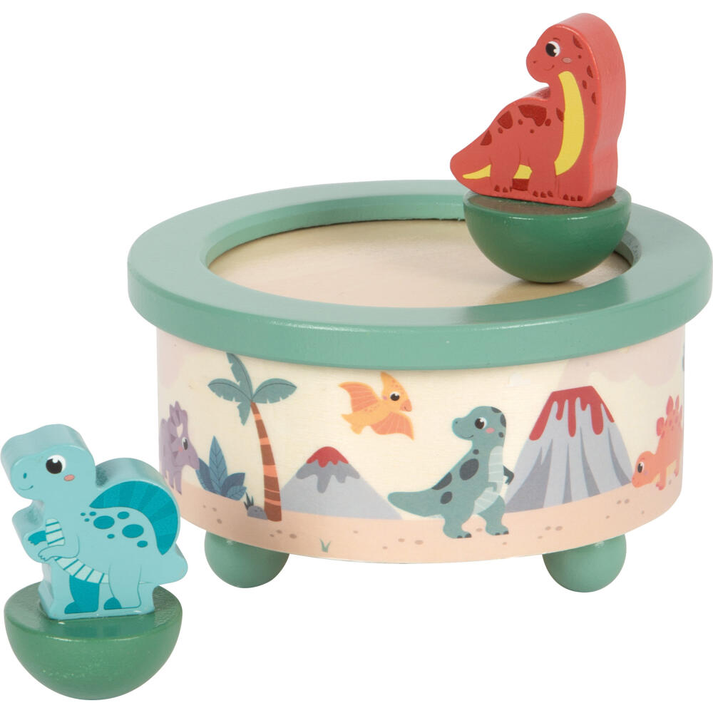 Legler Small Foot Spieluhr Dino, Spieldose, Holzspielzeug, ab 3 Jahre, Holz, Bunt, 12628