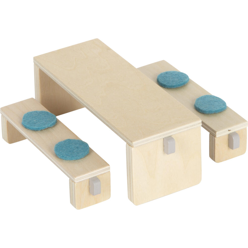 Legler Small Foot Puppenhausmöbel Küche, Puppenhaus, Spielhaus, ab 3 Jahre, Holz, Bunt, 12629