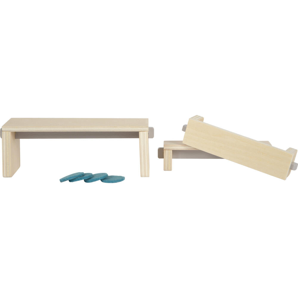 Legler Small Foot Puppenhausmöbel Küche, Puppenhaus, Spielhaus, ab 3 Jahre, Holz, Bunt, 12629