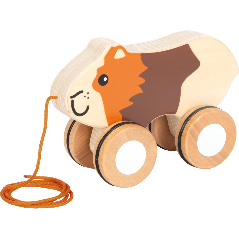 Legler Small Foot Nachziehtier Meerschweinchen, Nachziehspielzeug, ab 12 Monate, Holz, Bunt, 12634
