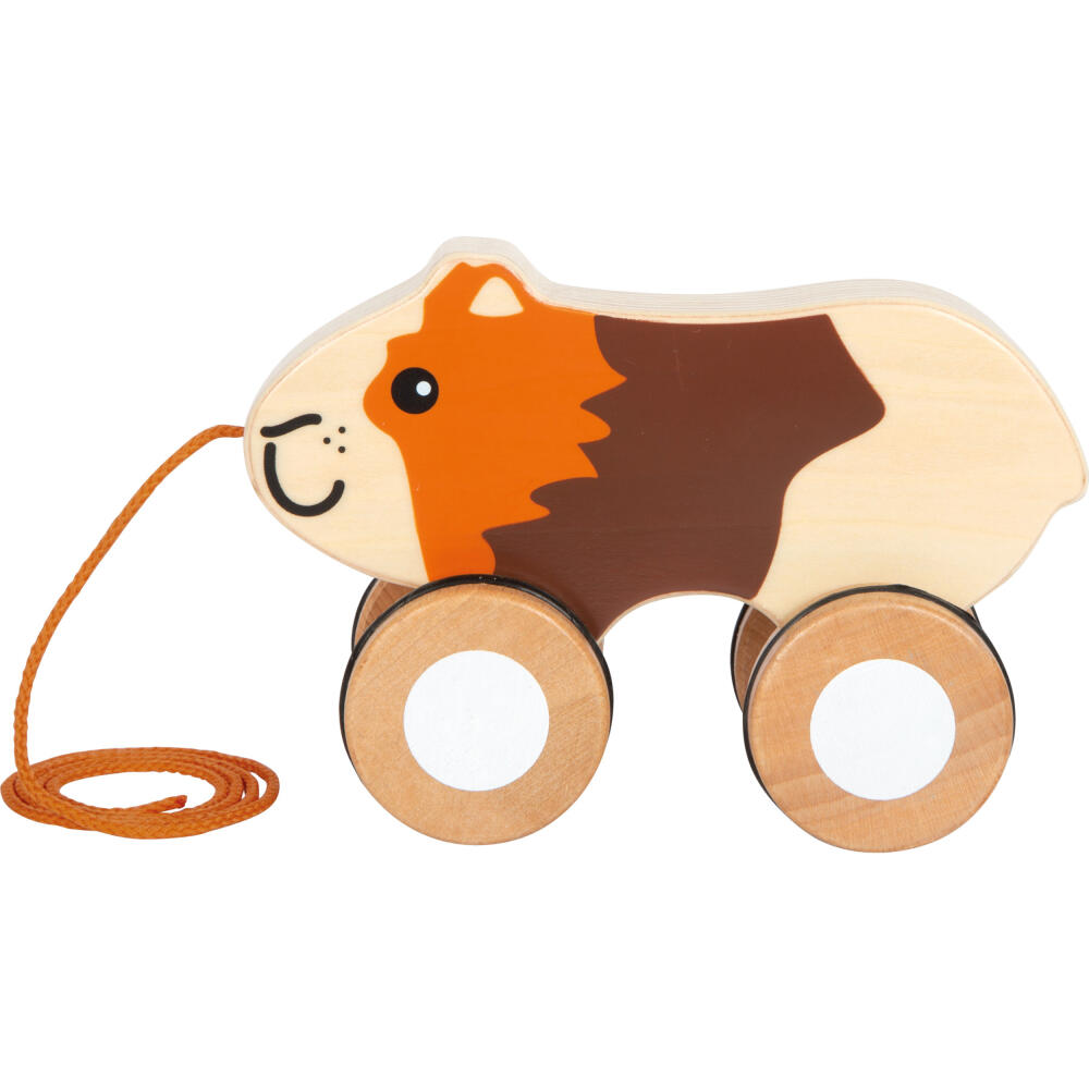 Legler Small Foot Nachziehtier Meerschweinchen, Nachziehspielzeug, ab 12 Monate, Holz, Bunt, 12634
