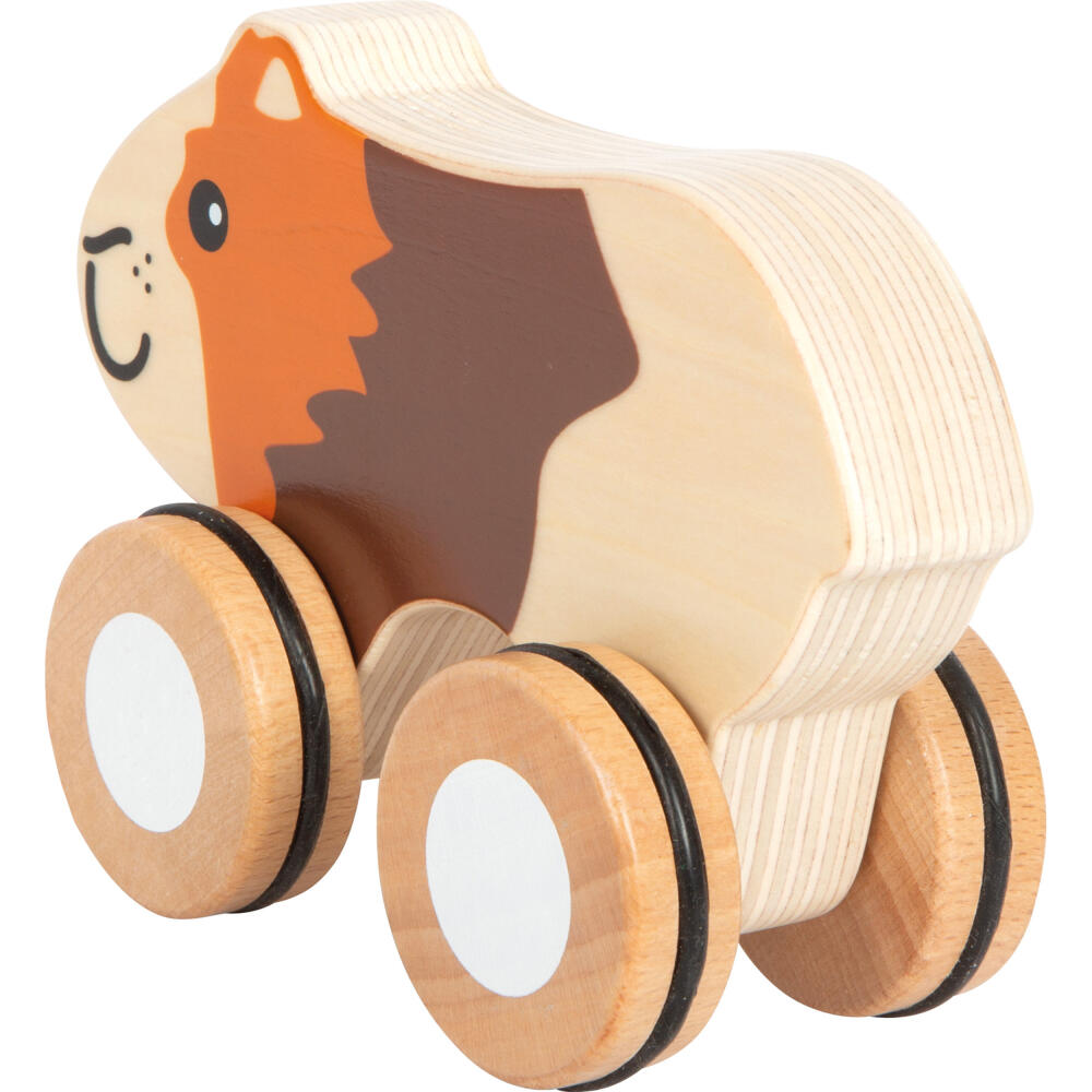 Legler Small Foot Nachziehtier Meerschweinchen, Nachziehspielzeug, ab 12 Monate, Holz, Bunt, 12634