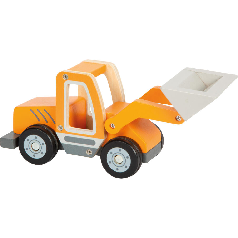 Legler Small Foot Radlader mit Schaufel, Spielzeugauto, ab 24 Monate, Holz, Bunt, 12635