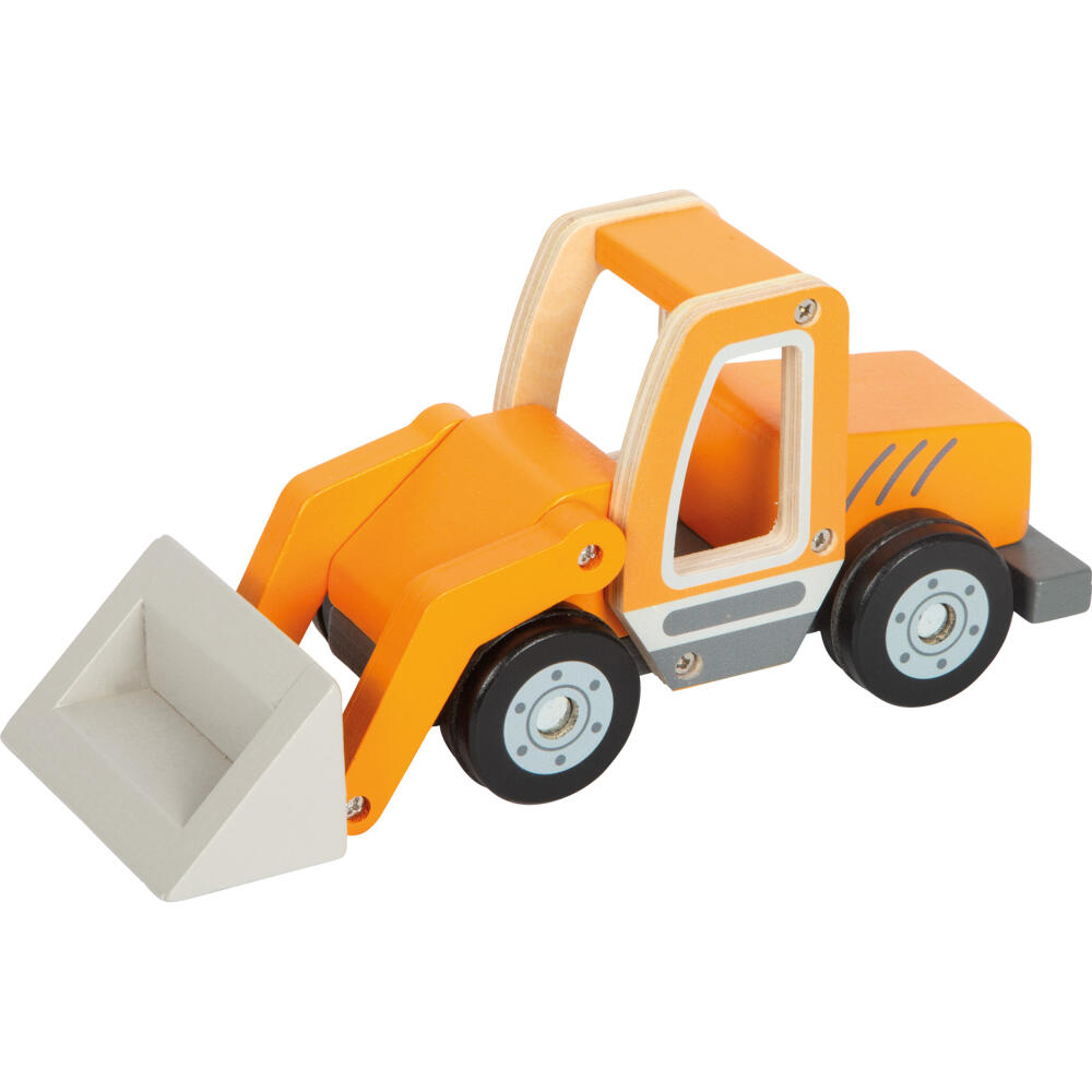Legler Small Foot Radlader mit Schaufel, Spielzeugauto, ab 24 Monate, Holz, Bunt, 12635
