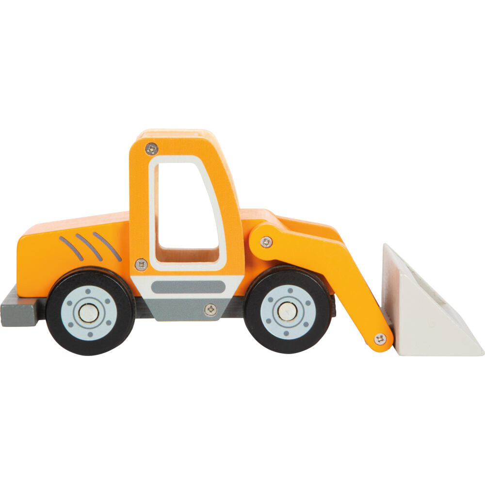 Legler Small Foot Radlader mit Schaufel, Spielzeugauto, ab 24 Monate, Holz, Bunt, 12635