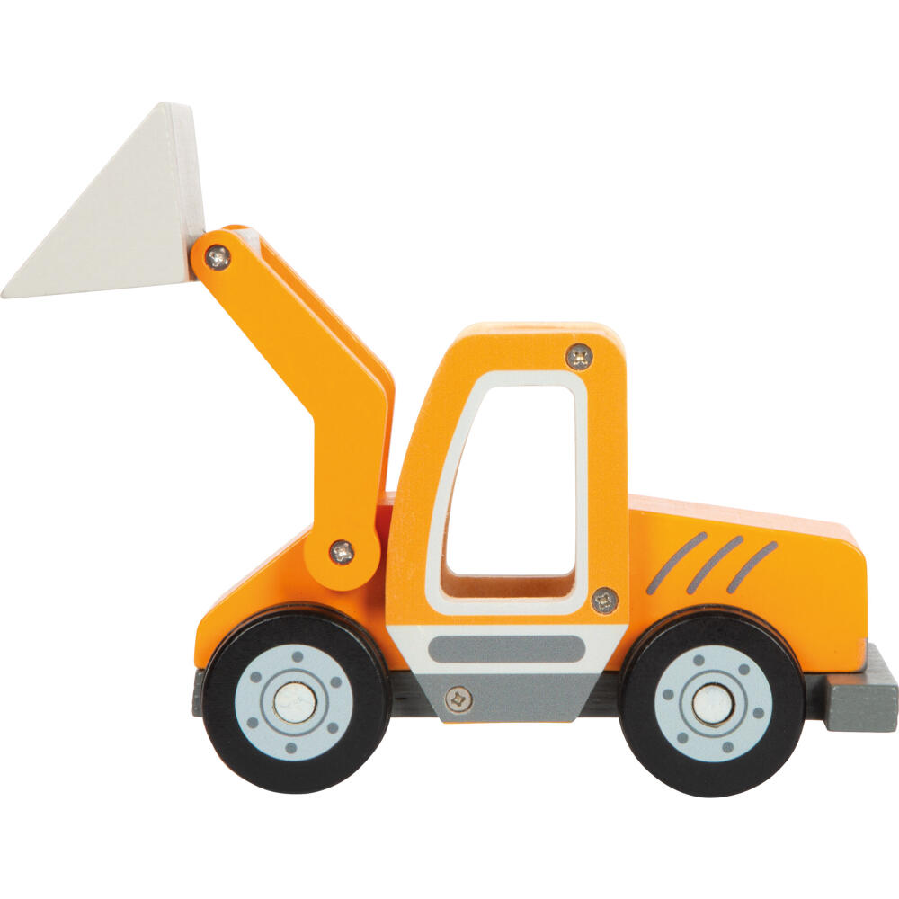 Legler Small Foot Radlader mit Schaufel, Spielzeugauto, ab 24 Monate, Holz, Bunt, 12635