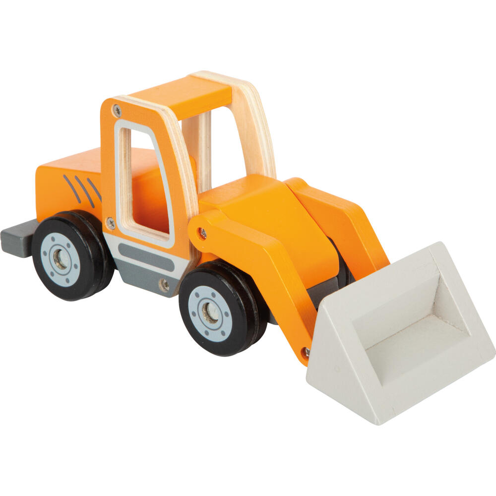 Legler Small Foot Radlader mit Schaufel, Spielzeugauto, ab 24 Monate, Holz, Bunt, 12635