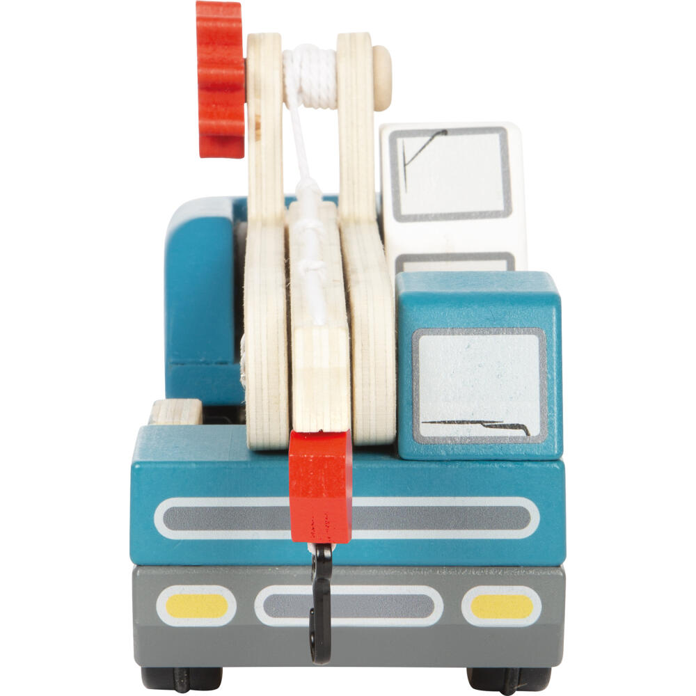 Legler Small Foot Kranwagen mit Palette, Spielzeugauto, ab 24 Monate, Holz, Bunt, 12639
