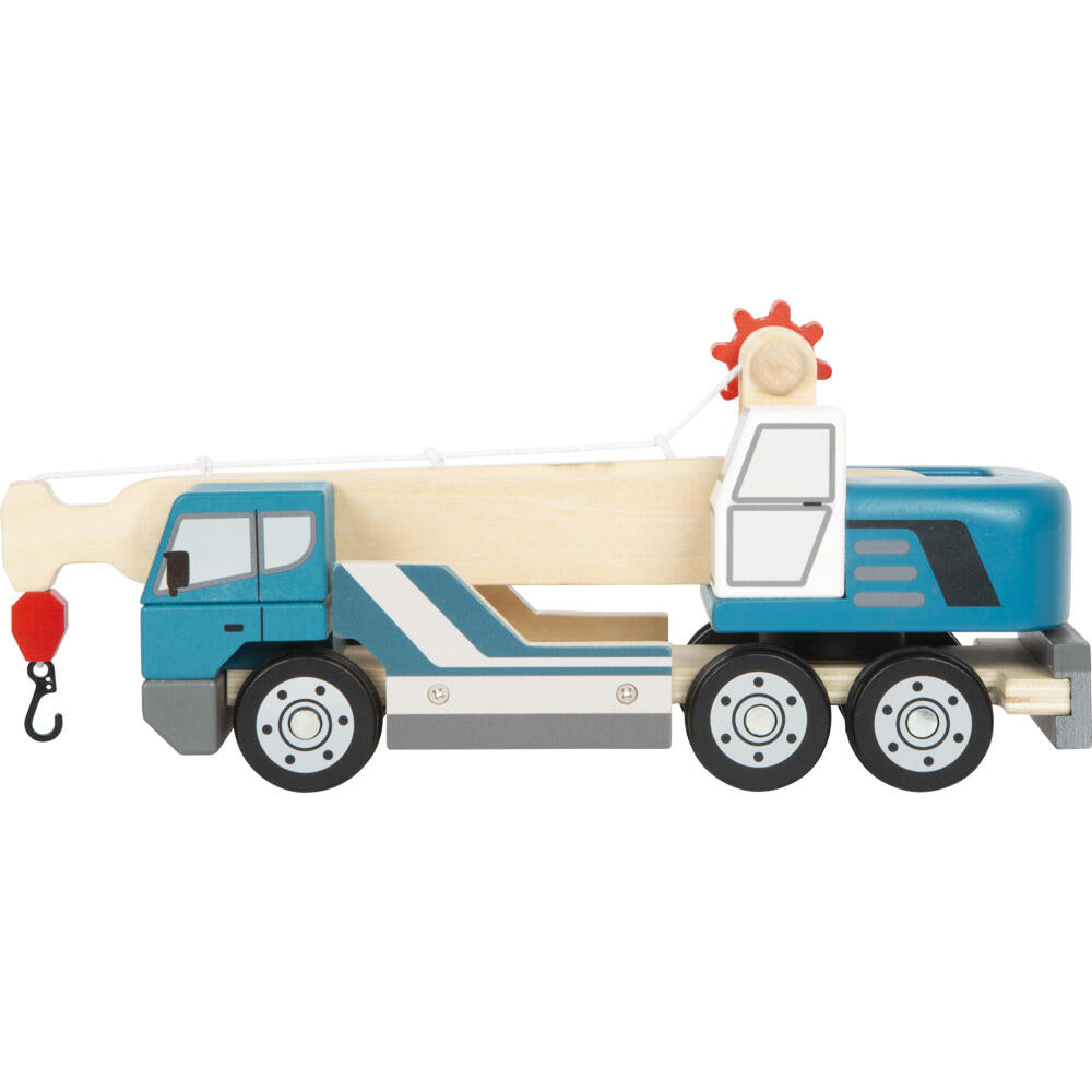 Legler Small Foot Kranwagen mit Palette, Spielzeugauto, ab 24 Monate, Holz, Bunt, 12639