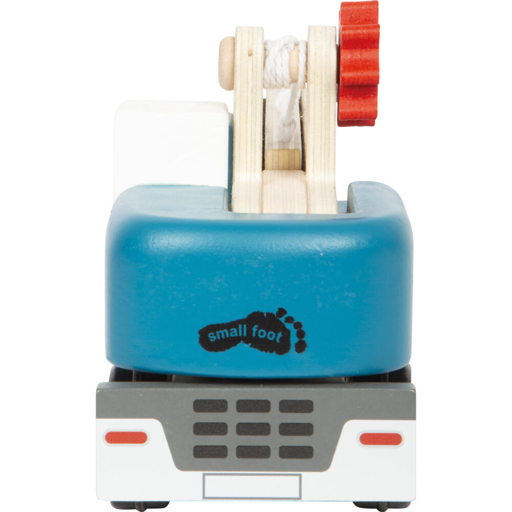 Legler Small Foot Kranwagen mit Palette, Spielzeugauto, ab 24 Monate, Holz, Bunt, 12639