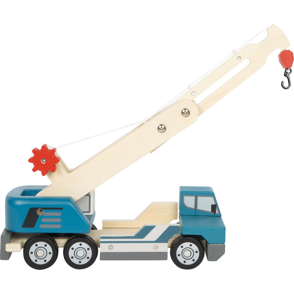 Legler Small Foot Kranwagen mit Palette, Spielzeugauto, ab 24 Monate, Holz, Bunt, 12639