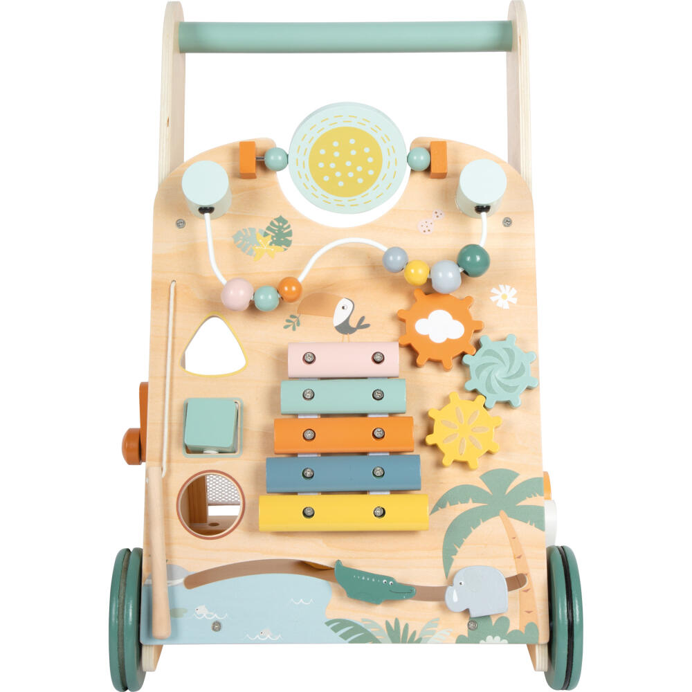 Legler Small Foot Lauflernwagen Safari, Lauflernhilfe, ab 12 Monate, Holz, Bunt, 12640