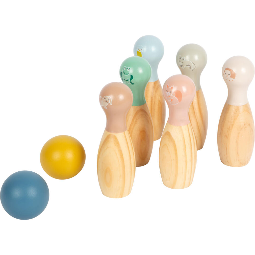 Legler Small Foot Bowling Garden Buddies, Geschicklichskeitsspiel, ab 3 Jahre, Holz, Bunt, 12644