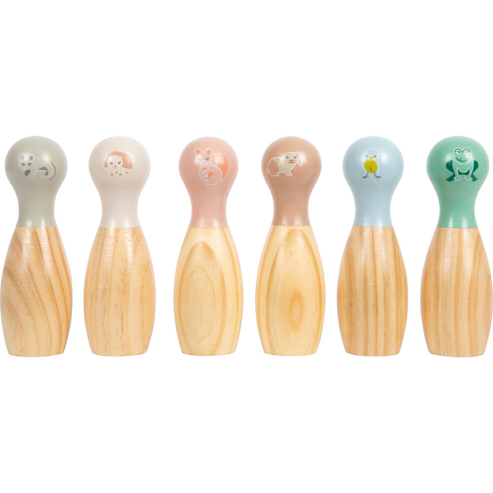 Legler Small Foot Bowling Garden Buddies, Geschicklichskeitsspiel, ab 3 Jahre, Holz, Bunt, 12644