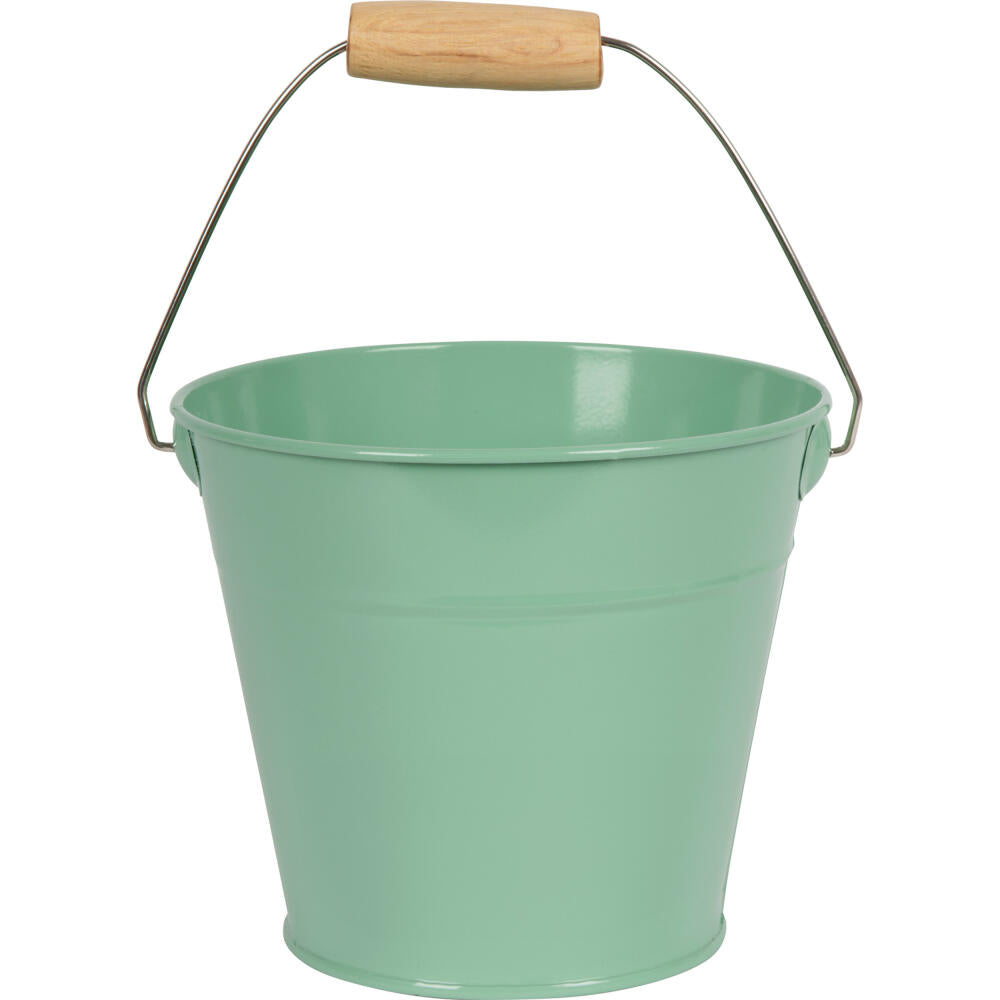 Legler Small Foot Handschaufel-Set mit Eimer Tiny Garden, Sandkasten, Outdoorspielzeug, ab 3 Jahre, Metall / Holz, Bunt, 12665