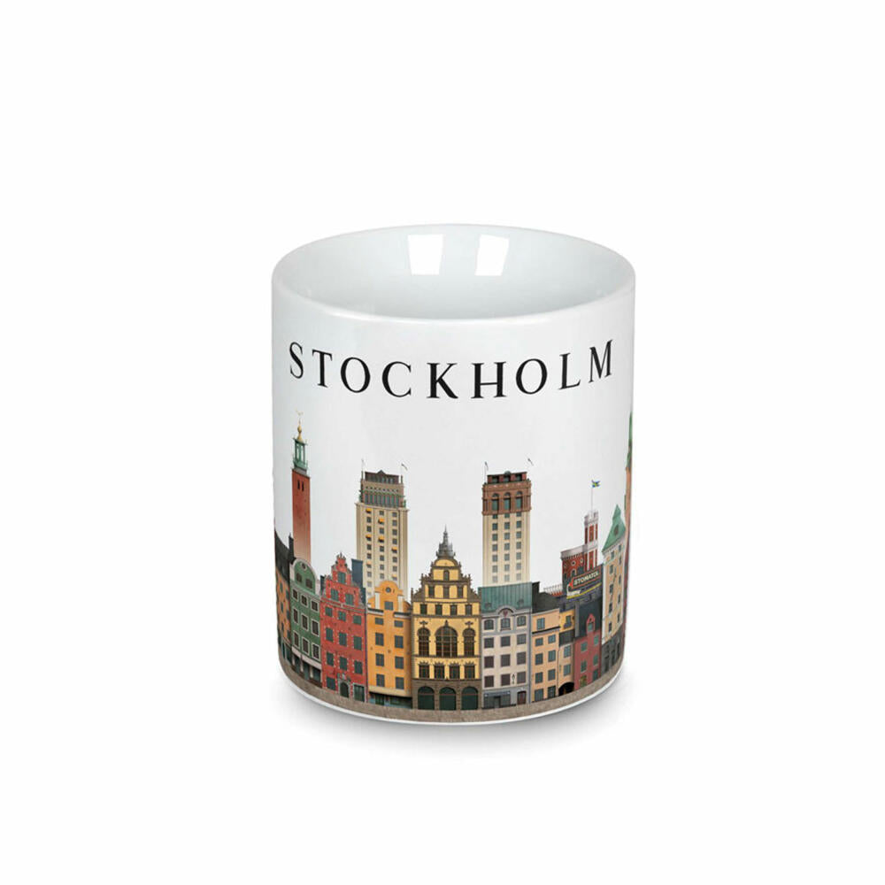 Martin Schwartz Becher Stockholm, Kaffeebecher mit Stadtmotiv, Porzellan, 300 ml, MS-8001