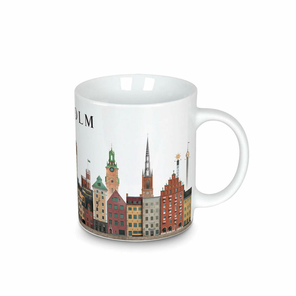 Martin Schwartz Becher Stockholm, Kaffeebecher mit Stadtmotiv, Porzellan, 300 ml, MS-8001