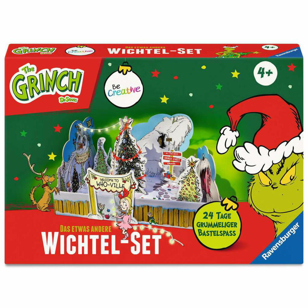 Ravensburger BeCreative DIY Wichtelset Grinch, Komplett-Set, Wichtel Set, Streiche, 12028009
