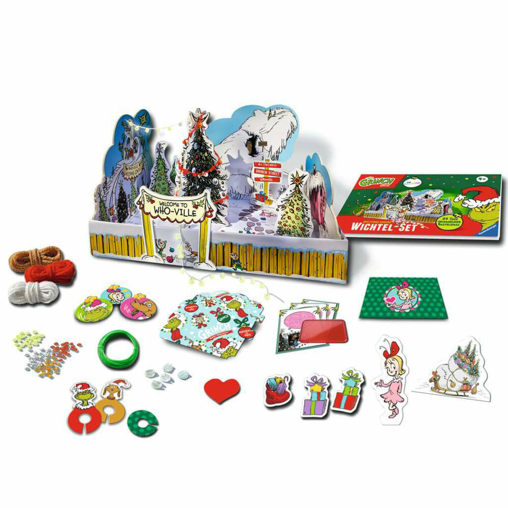 Ravensburger BeCreative DIY Wichtelset Grinch, Komplett-Set, Wichtel Set, Streiche, 12028009