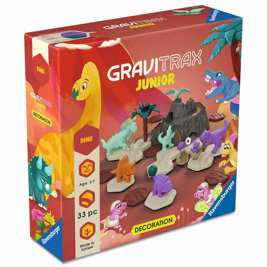 Ravensburger GraviTrax Junior Extension Dino, Erweiterung, Zubehör, Kugelbahn, 24587